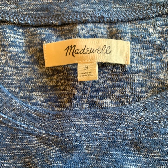 MADEWELL Woman’s Hi-Fi Shrunken Tee Blue Size Medium NWT - Picture 4 of 7